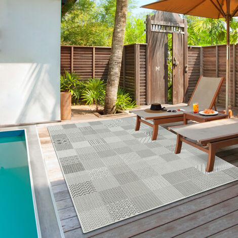 Lagos tapis extérieur robuste plat uv terrasse multi