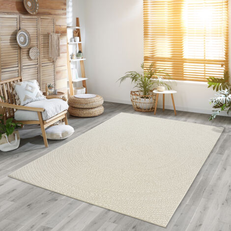 Kansas tapis intérieur extérieur jute naturel crème