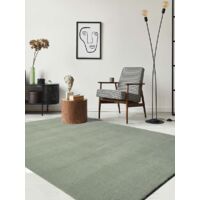 Tapis shaggy antidérapant lavable vert 80 x 150 cm – Surface douce pour confort – Idéal pour salon et chambre – The Carpet