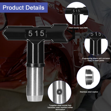 Punta Airless Serie WTIP 427 429 431 433 435 Ugello Per Pistola A Spruzzo Tipi Di Parti Della Serie Pistola A Spruzzo Strumenti Per Spruzzatura Di Vernice - Foto 2