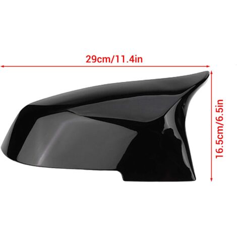 Asasytal Spiegelkappen, Auto Rückspiegel Kappe ABS-Kunststoff Abdeckung Ersatz Kompatibel mit BMW F20 F21 F22 F23 F30 F31 F32 F33 F36 X1 E84 i3 M2 F87 Rückspiegelgehäuse, Glänzend Schwarz, 1 Paar