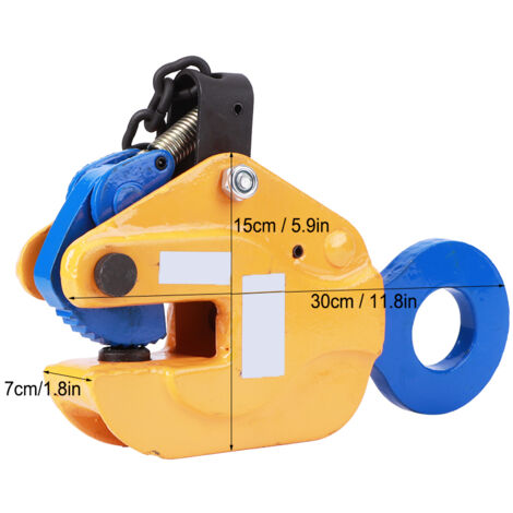 Abrazadera Para Levantar Chapas De 1 Tonelada, Apertura 0-20 Mm - Ideal Para Placas De Acero