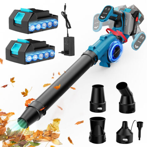 INNOPOWER Souffleur de Feuilles sans Fil Puissant et Leger avec 2 Batteries 21V 3.0Ah 3 Vitesses Jusqu'a 260km/h avec Poignée Rotative pour Balcon,Jardin