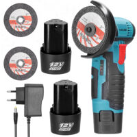 INNOPOWER Meuleuse d'angle Mini Disqueuse sans Fil 19500RPM avec 2 Disques de Coupe 76mm, 2 Batteries pour Meulage, Carrelage,Polissage, Découpe