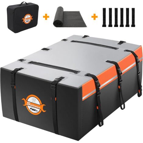 Coffre de toit 580L imperméable – Capacité 425L – PVC 1000D résistant aux UV – Installation facile sur voitures, camions, SUV
