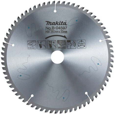 MAKITA Sägeblatt B-04597 – 260 Mm Durchmesser, 70 Zähne, Für Holz