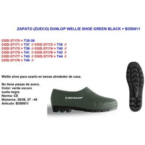 Dunlop B350611 Grüne wasserdichte PVC-Schuhe 35
