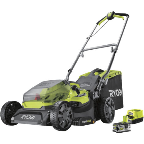 Ryobi RY18LMX37A-0 Bürstenloser Rasenmäher, 18 V, ONE+ Akku, 37 cm, 20–70 mm, Kit 5,0 Ah