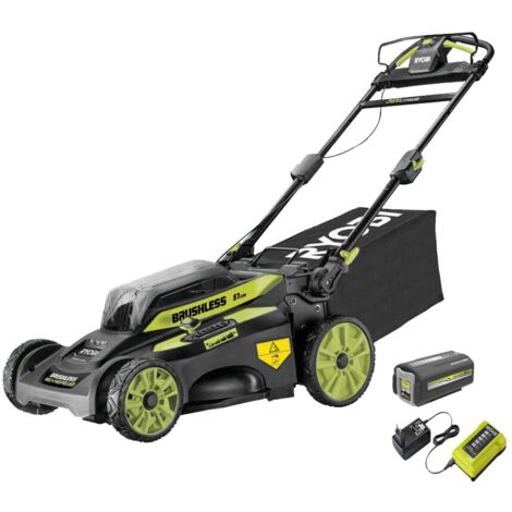 Ryobi RY36LMX51A-160 Akku für bürstenlosen Rasenmäher, 36 V, 51 cm, 40–100 mm, Kit 6,0 Ah