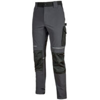 U-POWER Slim Fit Wasserabweisende Stretch-Arbeitshose ATOM Grau M