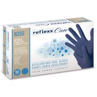 Reflexx N350 Nitrilhandschuhe ohne Beschleuniger, mikrorau, 3,2 g, Kat. 3, 100 Stück, XL