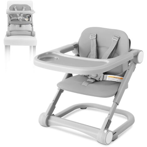 Chaise Haute Bébé 3 En 1 LEADZM - Transformable En Rehausseur, Double Plateau, Ceinture 5 Points, 6-36 Mois - 9