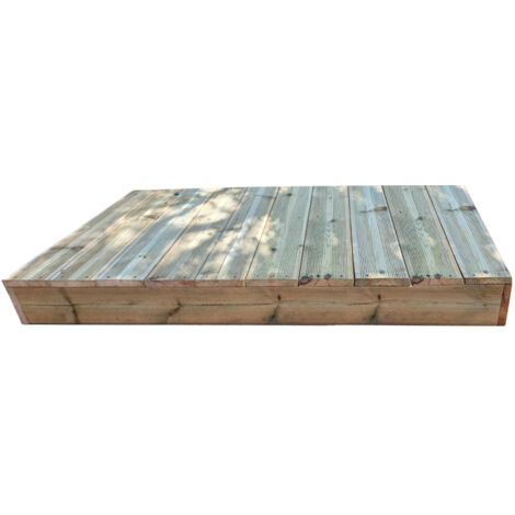 Blockstufen Holz modulierbar-10 Bretten B80cm H17cm