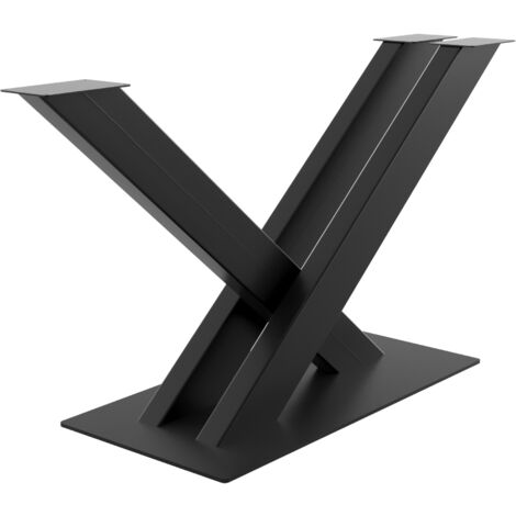 MetaloPro Tischbeine Zaniah – Schwarze Metallbeine In X-Form Im Industrial-Stil Für Ess-, Arbeits- Und Wohnzimmertische