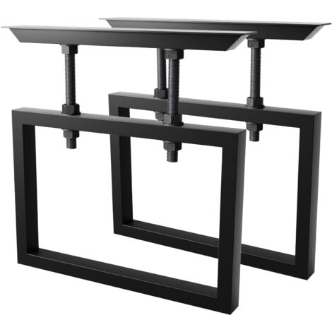 MetaloPro Tischbeine Eta Screw – Schwarze Metallbeine Mit Höhenverstellbarem System Für Arbeitstische Im Industrial-Stil, Ideal Für Büros Und Kreative Arbeitsbereiche (1/3)