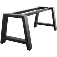 MetaloPro Tischbein Ksora Extreme – Schwarzes Robustes Metallgestell In A-Form Im Industrial-Stil Für Ess- Und Arbeitstische In Modernen Innenräumen - 140x80x72cm