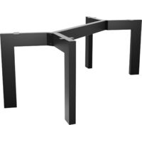 MetaloPro Tischbein Barax Extreme – Schwarzes Robustes Metallgestell Im Industrial-Stil Für Ess-, Arbeits- Und Konferenztische In Wohn- Und Büroräumen - 220x80x72cm