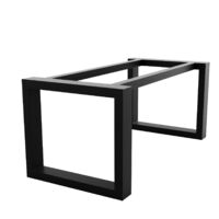 MetaloPro Tischbein Eta Extreme – Schwarze Metallkonstruktion Mit Rechteckigem Rahmen Im Industrial-Stil Für Ess- Und Arbeitstische - 200x80x72cm