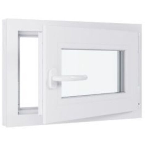 Finestra in PVC - Triplo vetro - Bianco - 600 mmx400 mm cm