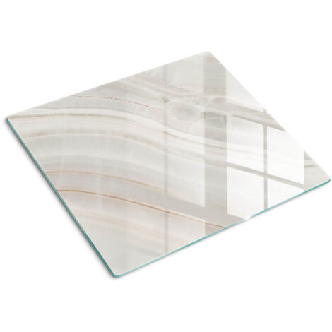 Glasschneideplatten - Schneidebrett aus Glas - Herdabdeckplatten - Gehärtetes Glas – 60x52 cm - Marmorstruktur
