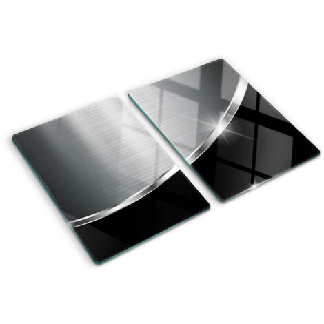 Glasschneideplatten - Schneidebrett aus Glas - Herdabdeckplatten - Gehärtetes Glas – 2x40x52 cm (2er Set) - Textur