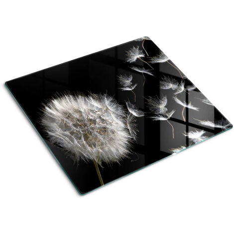 Glasschneideplatten - Schneidebrett aus Glas - Herdabdeckplatten - Gehärtetes Glas – 60x52 cm - Löwenzahn