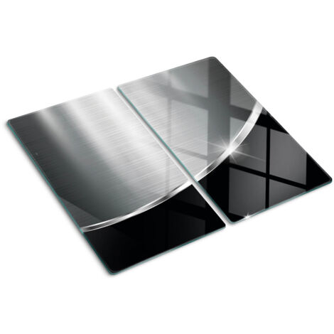 Glasschneideplatten - Schneidebrett aus Glas - Herdabdeckplatten - Gehärtetes Glas – 2x30x52 cm (2er Set) - Textur