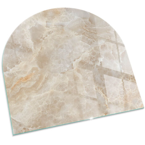 Premium Kaminbodenplatte Funkenschutzplatte Für Kaminofen Glasplatte für Kamin Feuerfeste Unterlage Natursteinmuster 100x100 cm