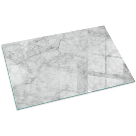 Bodenplatte Glas Glasplatte Kaminplatte Funkenschutz Sicherheitsglas Funkenschutzplatte für Kamin Marmorstruktur-Muster 100x70 cm