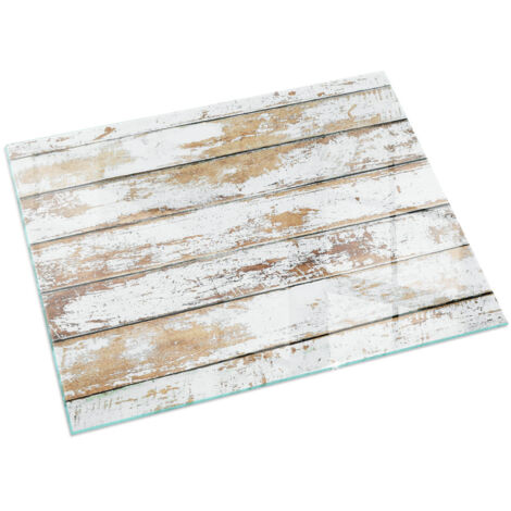 Modernes Kaminaccessoire Funkenschutzplatte für Kamin Hitzeschutz Schutzplatte Hartglas Dekorative Glasbodenplatte Ein beschädigtes Holzbrett 60x40 cm (1/5)