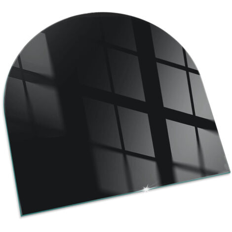 Glasplatte für Kaminofen Sicherheitsglas Schutzplatte Glasbodenplatte für Kamin Hitzeschutz für Kamin Funken Elegant Farbe Dunkelgrafit 100x100 cm