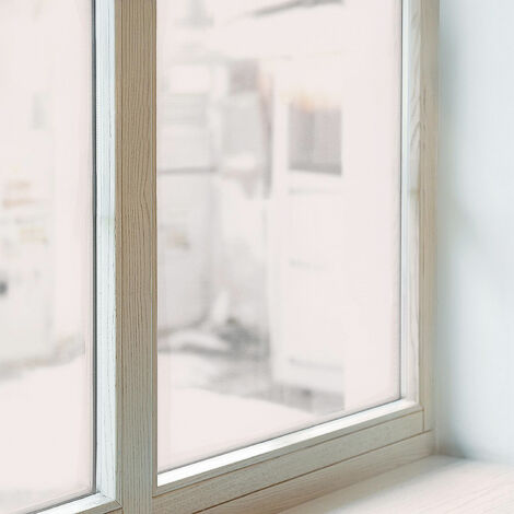 Klebefolie 50x146 cm Dekorfolie Blickdicht Folie für Badezimmer Schlafzimmer Sichtschutz Fenster Milchglas PVC Dekorativ Selbstklebend Zartes Beige