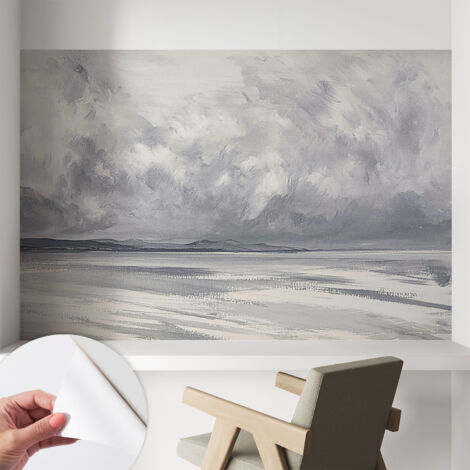 Fototapete Selbstklebend - trendige Wanddeko - Schlafzimmer - Wohnzimmer Sturm am Horizont 104x70 cm (1/5)
