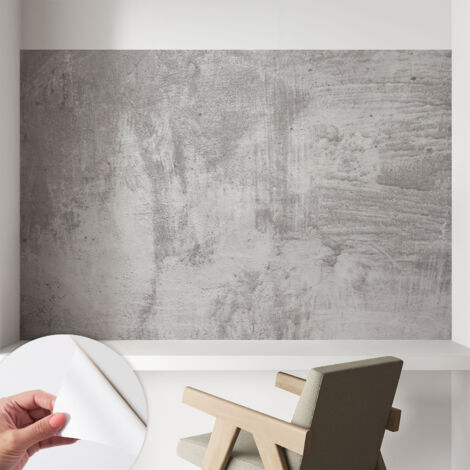 Selbstklebend Tapete - abwaschbar - Raumgestaltung Schlafzimmer Wohnzimmer Tapete Rohbeton 104x70 cm