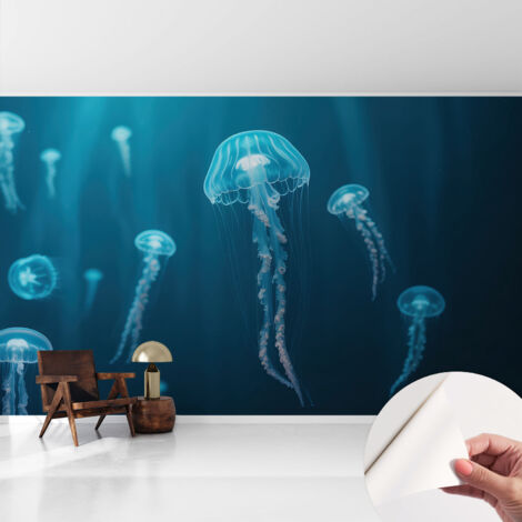 Selbstklebend Tapete modern - Wanddeko für Küche - Klebefolie Wand - luxus Look Meereseleganz 416x254 cm (1/5)