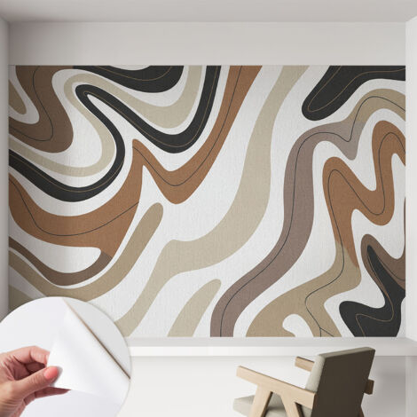Tapete Selbstklebend - Fototapete mit Motiv - Wandtapete modern - Wandgestaltung Harmonische Wellen 152x104 cm (1/5)