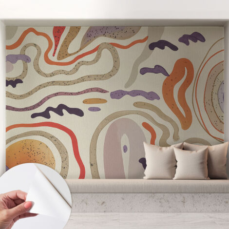 Fototapete Selbstklebend - Wandtattoo - leicht anzubringen - Wandverkleidung Abstrakte Muster 208x146 cm (1/5)
