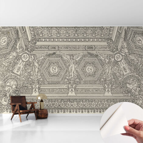 Tapete Selbstklebend - Fototapete mit Motiv - Wandtapete modern - Wandgestaltung Klassisches Ornament 416x254 cm (1/5)