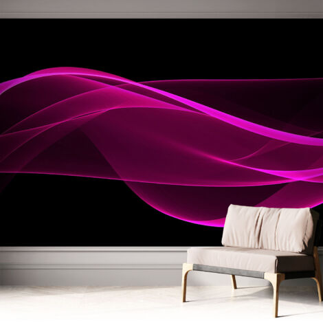 Fototapete Selbstklebend - Wanddekoration - Wandfolie - 3D Tapete Wand - Wohnungsdeko Rosa Bänder 312x219 cm (1/5)