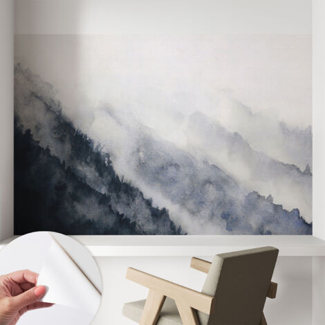 Fototapete Selbstklebend - Wanddekoration - Wandfolie - 3D Tapete Wand - Wohnungsdeko Bergnebel 104x70 cm (1/5)