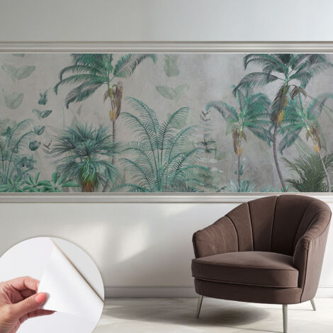 Fototapete Selbstklebend - Wandtattoo - leicht anzubringen - Wandverkleidung Exotische Oase 250x104 cm (1/5)