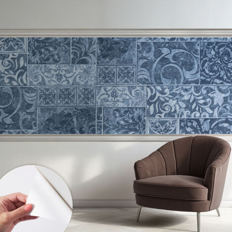 Fototapete Selbstklebend - trendige Wanddeko - Schlafzimmer - Wohnzimmer Pflanzliche Ornamente 250x104 cm (1/5)