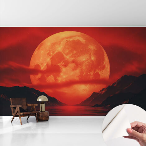 Selbstklebend Tapete - abwaschbar - Arbeitszimmer - Esszimmer- Top Qualität Nächtliches Phänomen 416x254 cm