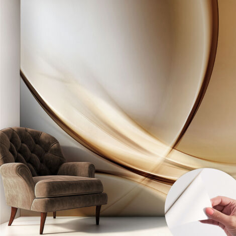 Tapete Selbstklebend - abwaschbar - Tapete mit Motiv - trendige Wanddeko - elegant Fototapete Geschwungene Linien 250x250 cm (1/5)
