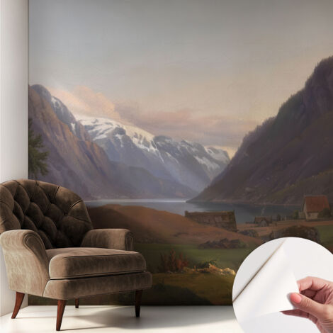 Tapete Selbstklebend - Fototapete mit Motiv - Wandtapete modern - Wandgestaltung Bergpanorama 250x250 cm (1/5)