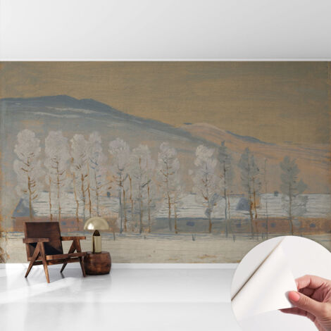 Selbstklebend Tapete modern - Wanddeko für Küche - Klebefolie Wand - luxus Look Winterkulisse 416x254 cm (1/5)