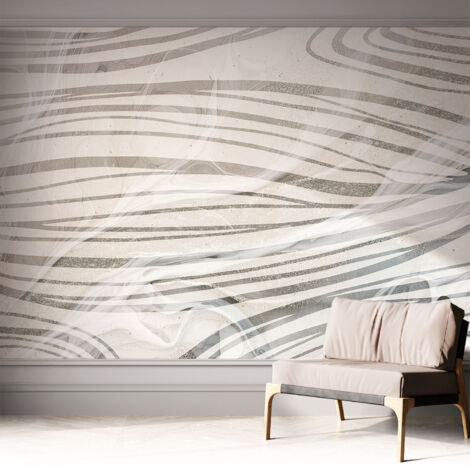 Selbstklebend Tapete modern - Wanddeko für Küche - Klebefolie Wand - luxus Look Wellenförmige Linien 312x219 cm (1/5)
