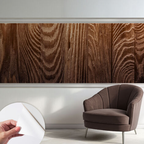 Tapete Selbstklebend - abwaschbar - Tapete mit Motiv - trendige Wanddeko - elegant Fototapete Holzmaserung 250x104 cm (1/5)