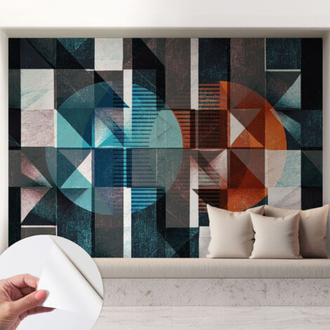 Fototapete Selbstklebend - Wandtattoo - leicht anzubringen - Wandverkleidung Abstrakte Formen 208x146 cm (1/5)