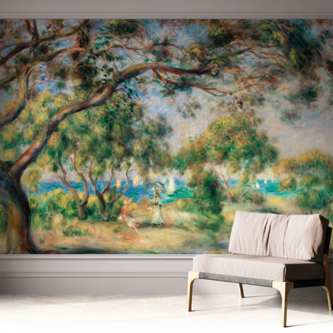 Fototapete Selbstklebend - Büro Wandgestaltung - Wanddekoration Wohnzimmer Küstenlandschaft 312x219 cm (1/5)
